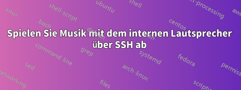 Spielen Sie Musik mit dem internen Lautsprecher über SSH ab