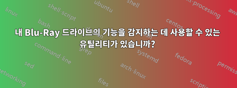내 Blu-Ray 드라이브의 기능을 감지하는 데 사용할 수 있는 유틸리티가 있습니까?