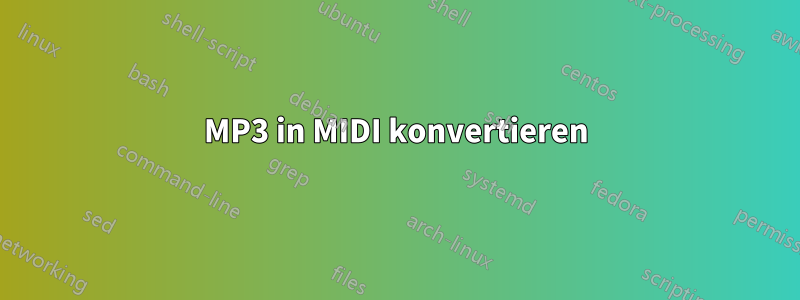 MP3 in MIDI konvertieren
