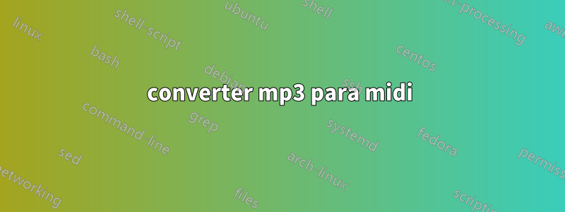 converter mp3 para midi
