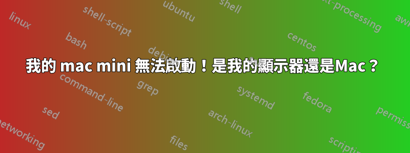 我的 mac mini 無法啟動！是我的顯示器還是Mac？