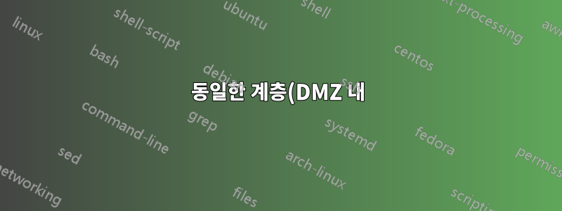 동일한 계층(DMZ 내)에 있는 DMZ 컴퓨터와 LAN의 폴더 공유