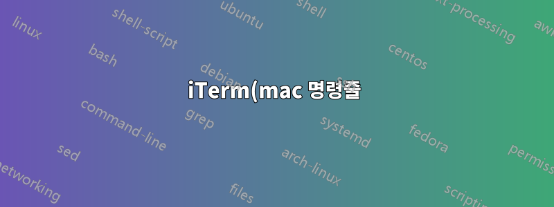 iTerm(mac 명령줄)은 종료하기 전에 성가신 질문을 합니다.