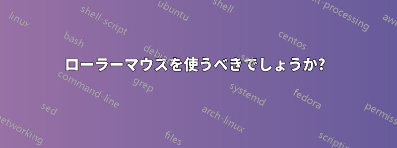 ローラーマウスを使うべきでしょうか? 