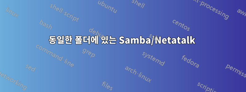 동일한 폴더에 있는 Samba/Netatalk
