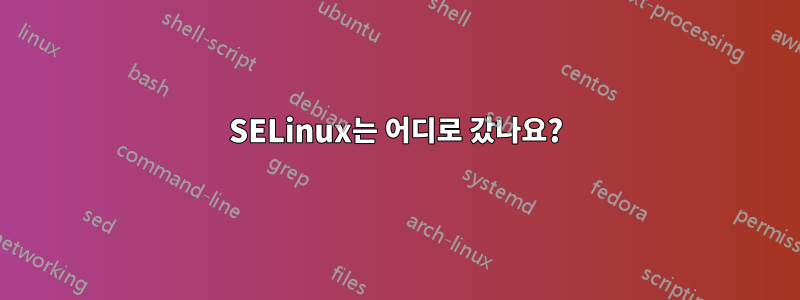 SELinux는 어디로 갔나요?