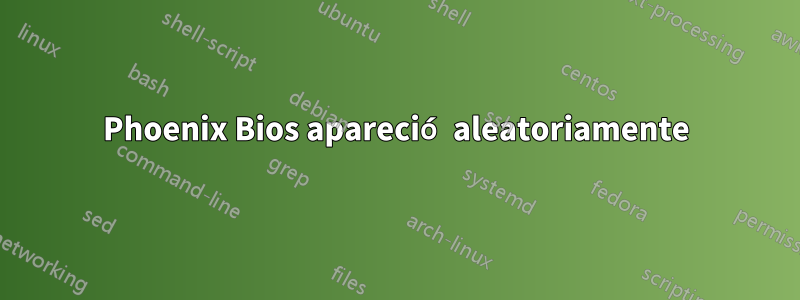 Phoenix Bios apareció aleatoriamente