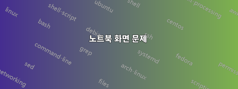 노트북 화면 문제