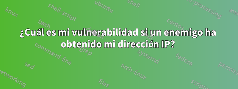 ¿Cuál es mi vulnerabilidad si un enemigo ha obtenido mi dirección IP?