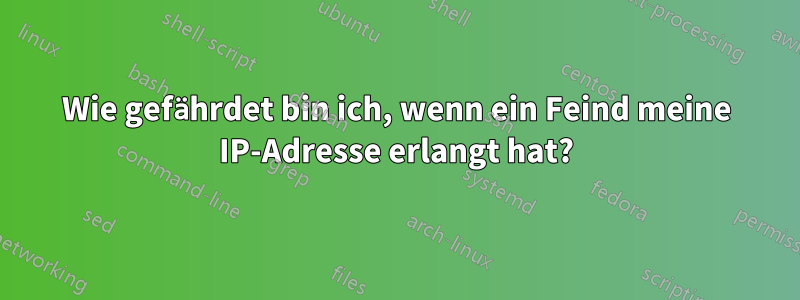 Wie gefährdet bin ich, wenn ein Feind meine IP-Adresse erlangt hat?