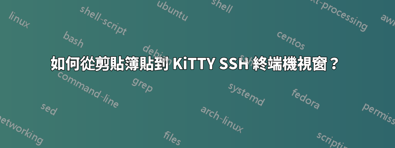 如何從剪貼簿貼到 KiTTY SSH 終端機視窗？