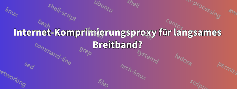 Internet-Komprimierungsproxy für langsames Breitband?