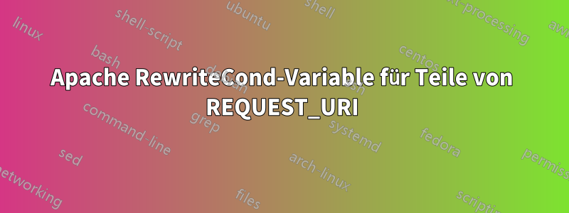 Apache RewriteCond-Variable für Teile von REQUEST_URI