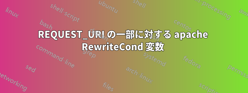 REQUEST_URI の一部に対する apache RewriteCond 変数