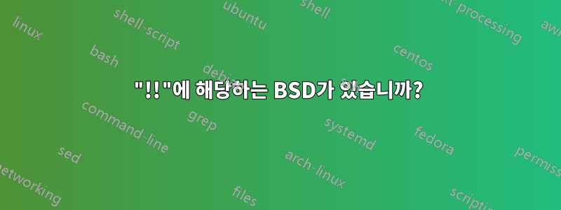 "!!"에 해당하는 BSD가 있습니까?