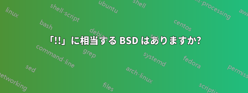 「!!」に相当する BSD はありますか?