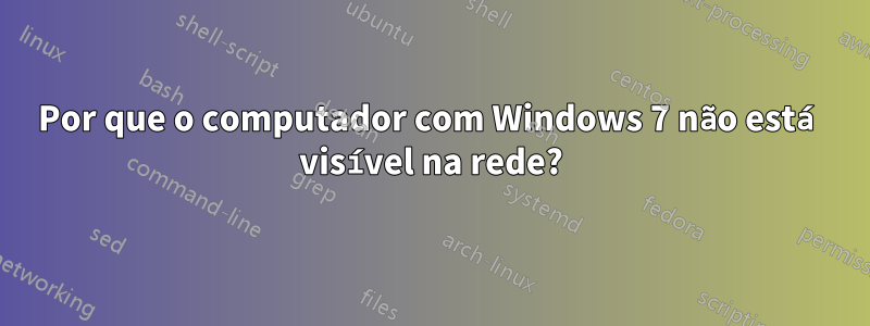 Por que o computador com Windows 7 não está visível na rede?