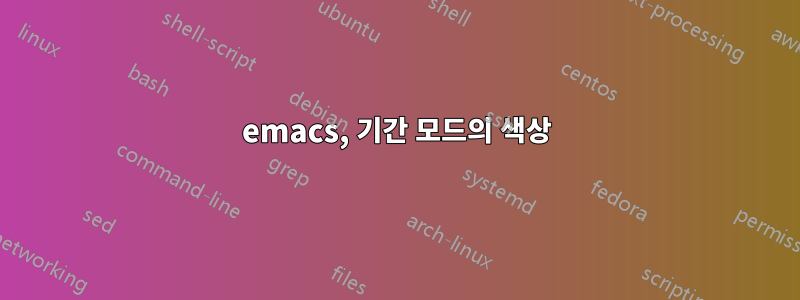 emacs, 기간 모드의 색상