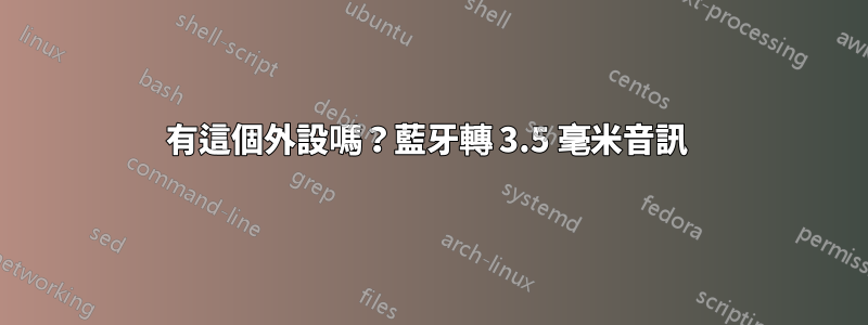 有這個外設嗎？藍牙轉 3.5 毫米音訊 