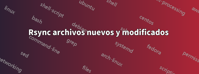 Rsync archivos nuevos y modificados