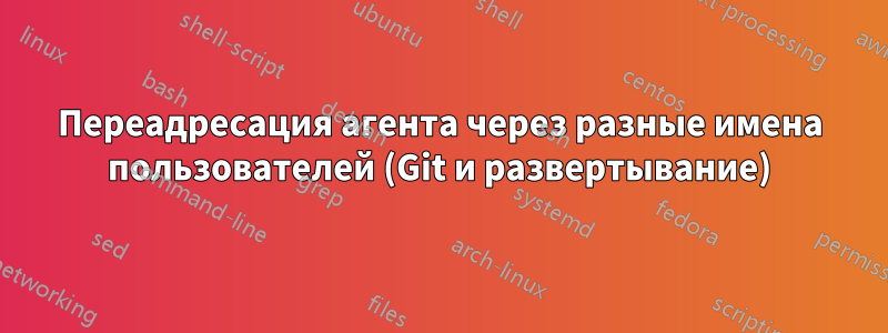 Переадресация агента через разные имена пользователей (Git и развертывание)