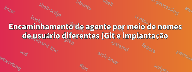 Encaminhamento de agente por meio de nomes de usuário diferentes (Git e implantação)