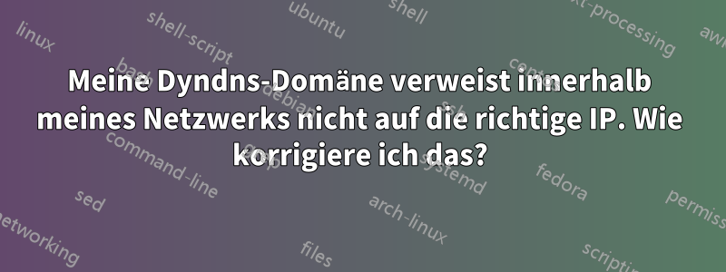 Meine Dyndns-Domäne verweist innerhalb meines Netzwerks nicht auf die richtige IP. Wie korrigiere ich das?