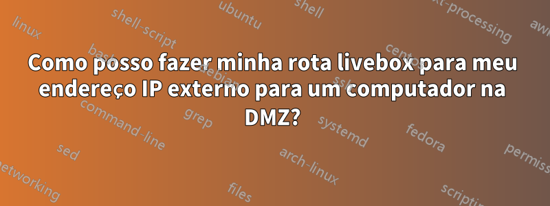 Como posso fazer minha rota livebox para meu endereço IP externo para um computador na DMZ?