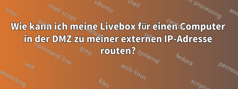 Wie kann ich meine Livebox für einen Computer in der DMZ zu meiner externen IP-Adresse routen?