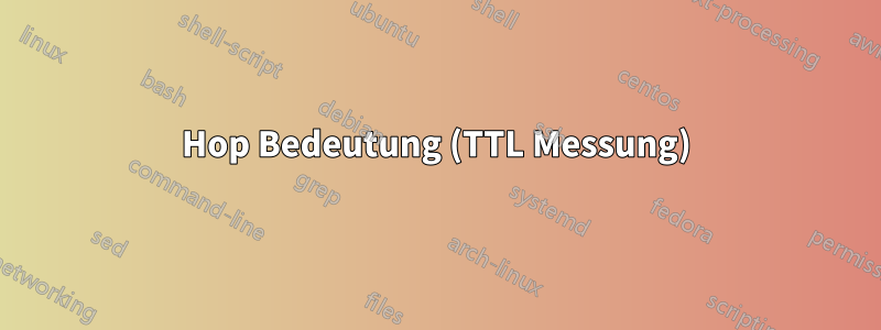 Hop Bedeutung (TTL Messung)