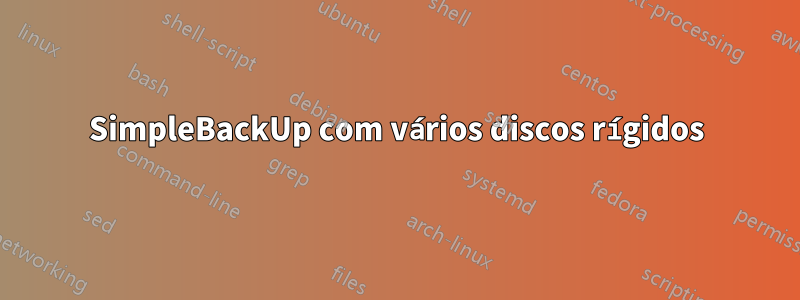 SimpleBackUp com vários discos rígidos