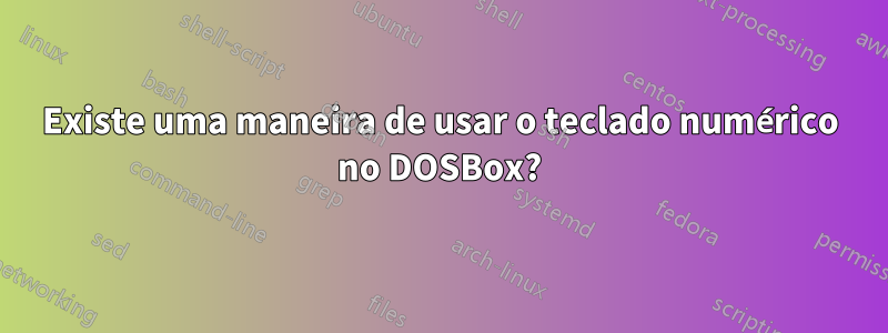 Existe uma maneira de usar o teclado numérico no DOSBox?