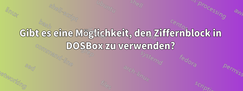 Gibt es eine Möglichkeit, den Ziffernblock in DOSBox zu verwenden?