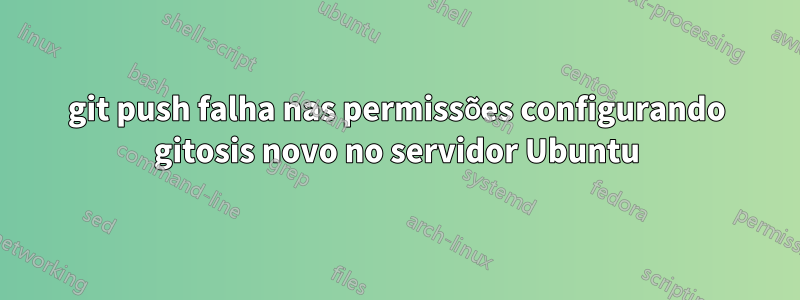 git push falha nas permissões configurando gitosis novo no servidor Ubuntu