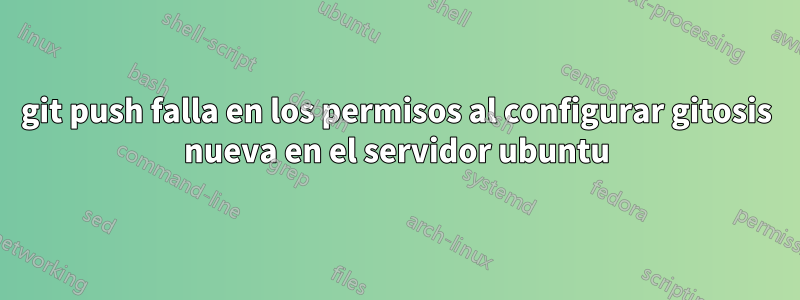 git push falla en los permisos al configurar gitosis nueva en el servidor ubuntu