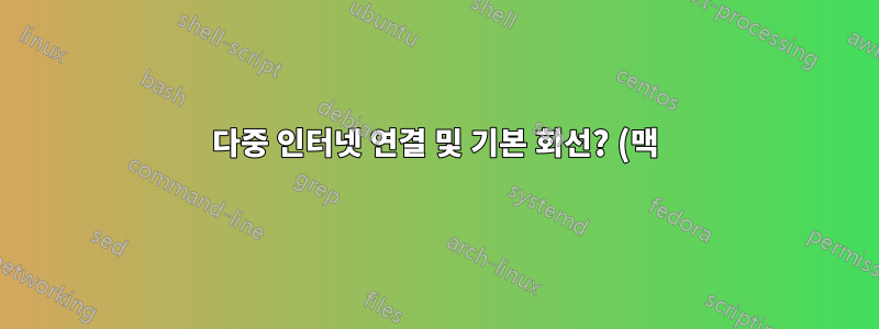 다중 인터넷 연결 및 기본 회선? (맥)