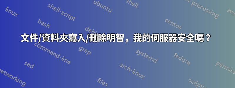 文件/資料夾寫入/刪除明智，我的伺服器安全嗎？