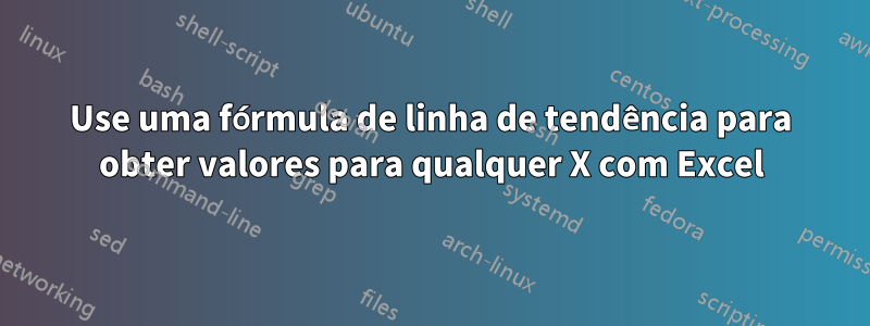 Use uma fórmula de linha de tendência para obter valores para qualquer X com Excel