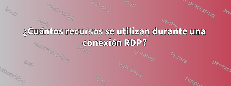¿Cuántos recursos se utilizan durante una conexión RDP?