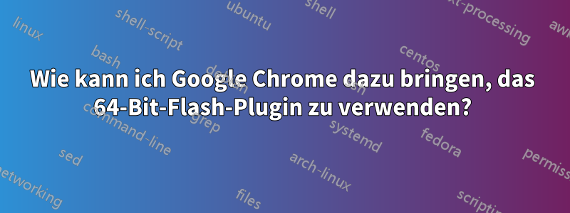 Wie kann ich Google Chrome dazu bringen, das 64-Bit-Flash-Plugin zu verwenden?