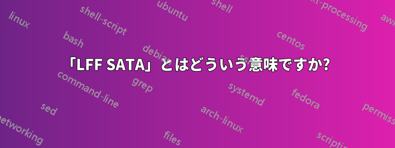 「LFF SATA」とはどういう意味ですか?