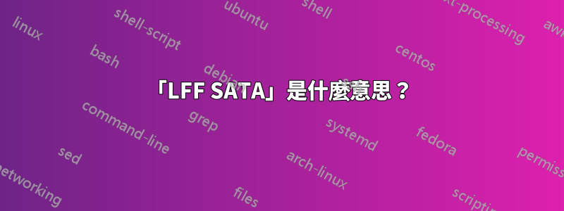 「LFF SATA」是什麼意思？