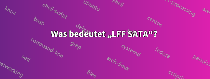 Was bedeutet „LFF SATA“?