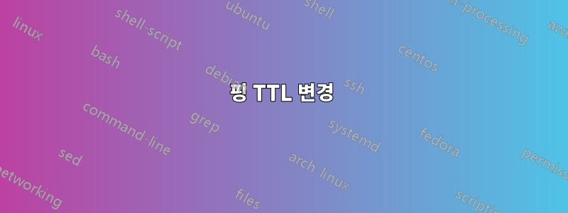 핑 TTL 변경