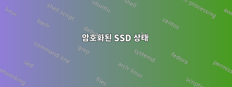 암호화된 SSD 상태