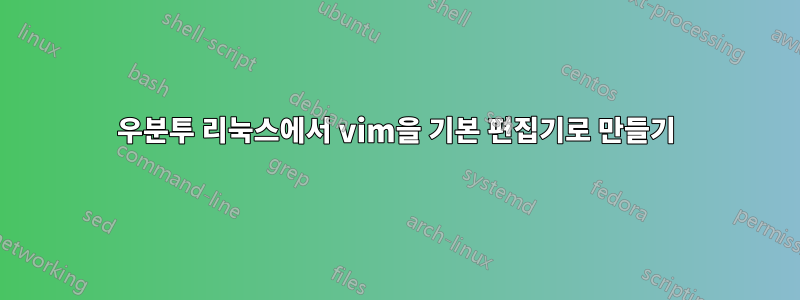 우분투 리눅스에서 vim을 기본 편집기로 만들기