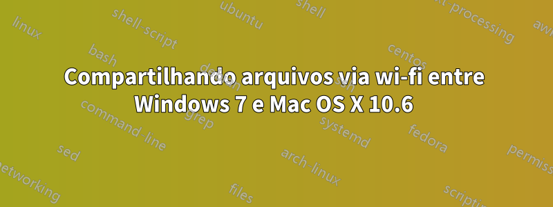 Compartilhando arquivos via wi-fi entre Windows 7 e Mac OS X 10.6