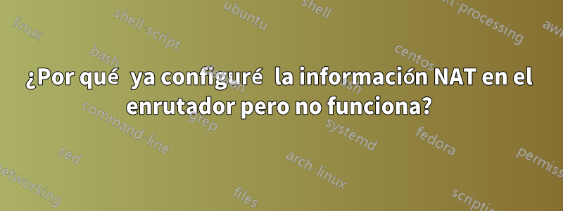 ¿Por qué ya configuré la información NAT en el enrutador pero no funciona?