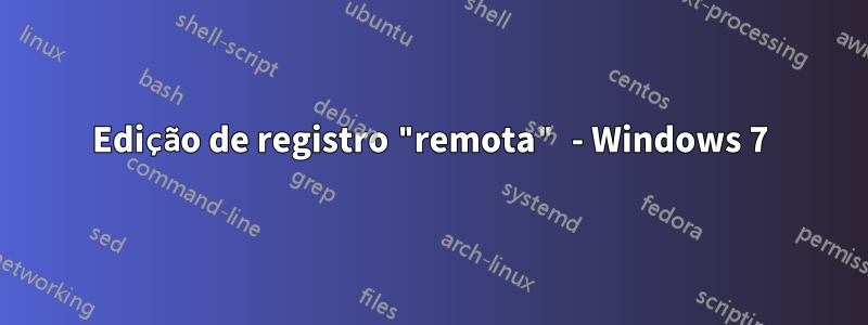 Edição de registro "remota" - Windows 7