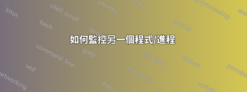 如何監控另一個程式/進程